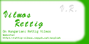 vilmos rettig business card